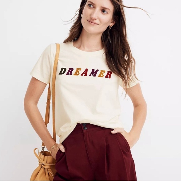 MADEWELL FLOCKED DREAMER TEE
(only worn once) - Picture 1 of 10